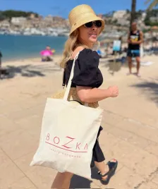 Naturalna bawełniana torba zakupowa.