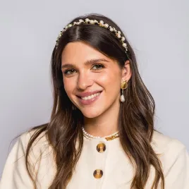 Opaska biżuteryjna z perełkami i kryształkami